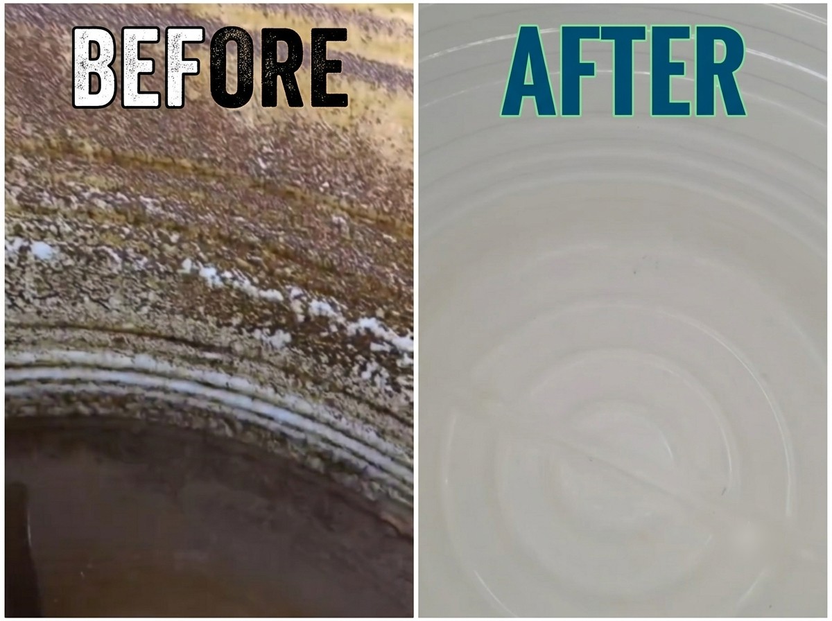 Water Tank Cleaning Before and After